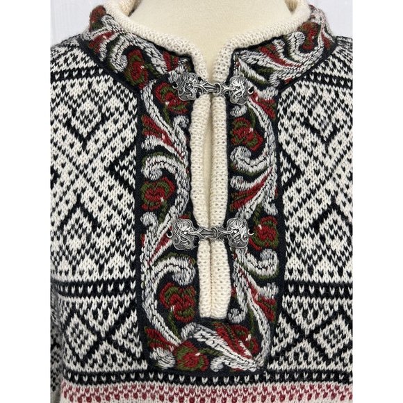 Volund Men's Black And White Design Knit Pullover Sweater Size M - Picture 9 of 12